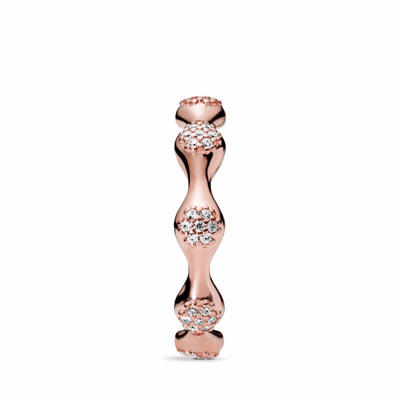 Pandora Rose™ Modern Lovepods™ Stackable Ring - Pandora Rose/Cubic Zirconia - Canada | DH1534BS